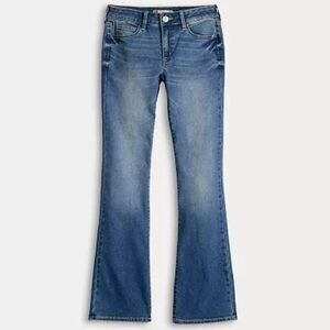 NWT SO Bootcut Jeans Size 9 Juniors Low Rise Distressed Medium Wash